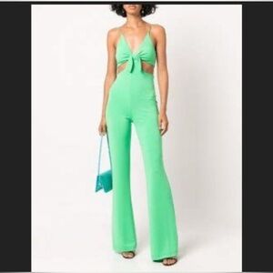 Alice and Olivia Cutout Jumpsuit Green Size 10